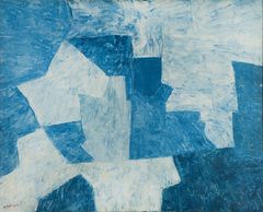 Serge Poliakoff, Composition bleue, 1958 presenteres i samlingsutstilllingen Gaven som åpner til sommeren. Foto: Øystein Thorvaldsen.