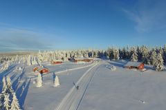 Målia er et populært stopp for skiløperne. Foto: Visit Mjøsa
