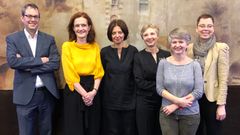 På EPRA sitt møte i Sarajevo 31. mai blei Mari Velsand vald inn i styret. Det blei også valt ny styreleiar - som blei Helena Mandic. Styret (f.v) består av Oliver Gerber, Helena Mandic, Maria Donde, Johanna Fell, Emmanuelle Machet (leier for sekretariatet) og Mari Velsand. Foto Medietilsynet