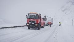 Odda: Innspilling i kraftig snøvær på Hardangerfjellet. Foto: National Geographic Channel.