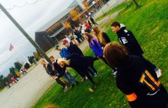 Kronprinsesse Mette-Marit på besøk på Trivselslederskole 6.oktober 2014; Runni Ungdomskole i Nes (Akershus)