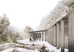 Flesefossen, Ryfylke. Illustrasjon og Arkitekt: Haugen/ Zohar Arkitekter