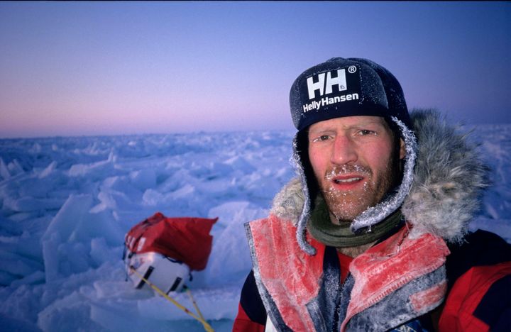 Børge Ousland på vei mot Nordpolen i 1994. Foto: Børge Ousland.