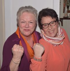 Kraftfull lederduo i Helsepartiet Innlandet: (f.h) leder Tanja Kristoffersen og nestleder Kosi Kvisla-Johansen (t.v)