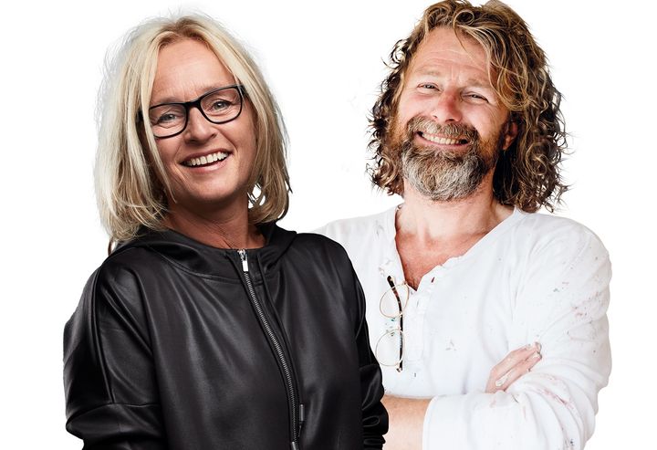 Kjersti Bergesen og Einar Nilsson fra "Tid for hjem" skal pusse opp "live" på helgens Boligmesse på Hellerudsletta. Foto: Øystein Klakegg og Britt Embry