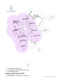 Kartet viser dekningsområdet til Kystverkets AIS-nettverk på Svalbard. De seks nyeste AIS-basestasjonene er etablert på Sidorovberget, Volgerberget, Angelinberget, Mosselhalvøya, Walterfjellet og Amsterdamøya. Kart: Kystverket.