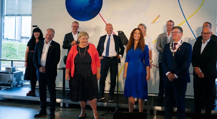 Sammen med statsministeren og inviterte gjester fra forskning, næringsliv og forvaltning deltok NGI på den offisielle åpningen av Oslo Science City. Foto: Foto Angelique Culvin