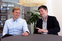 Martin Vikesland (t.v.) i Netlife Research og Arild Horsberg i Bring Dialog. FOTO: Birger Morken / Posten