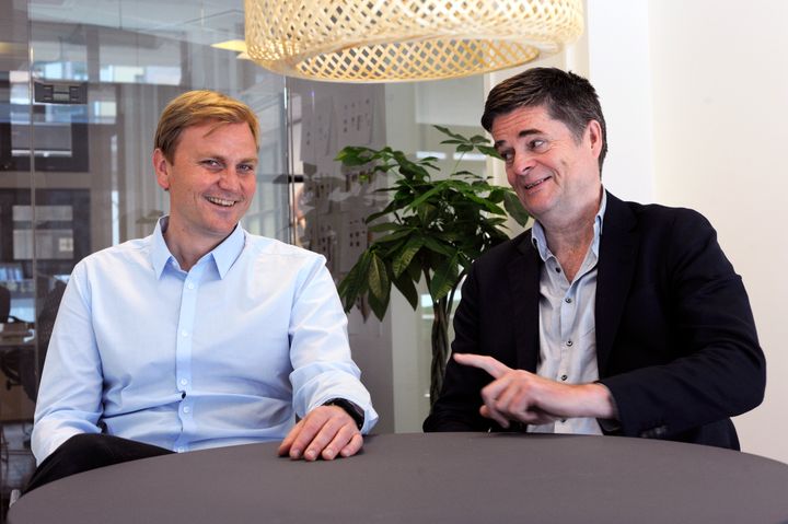 Martin Vikesland (t.v.) i Netlife Research og Arild Horsberg i Bring Dialog. FOTO: Birger Morken / Posten