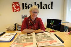 Redaktør Hilde Eika nesje i Bø blad. Foto: Gro B. Røiland