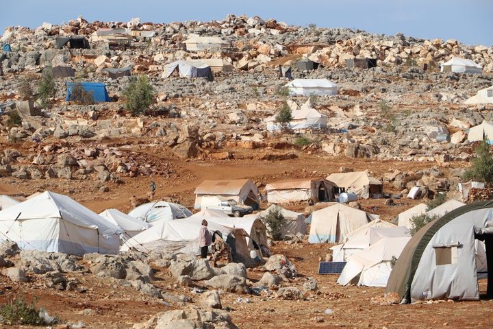Syrisk flyktningleir i nærheten av Idlib.