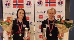 NM vinnere 2020, Jeanett Johansen og Alexander Beck. Foto: Bowlingforbundet.