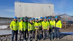 Teamet som i øyeblikket leverer elektroentreprisen til Digiplex Fet AS, Norges største datahall. GK har de øvrige tekniske fagene gjennom GK Norge AS og GK Rør AS. Fra venstre, Knut Inngjerdingen, Kjetil Hoff, Stig W. Thorstensen, Mathias Hopstad, Vegard Thommassen, Eyolf S. Berg, Vegard Dragonmoen, Jens Tønnes, Andre Fonbek og Bjørn Arve Olsen.