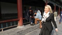 Næringsminister Monica Mæland i Kina. Dette bildet er fra besøket i april 2017. Foto: Trond Viken, NFD