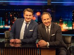 Thomas Numme og Harald J. Rønneberg gir seg som programledere for Senkveld denne våren. Foto: Jan-Petter Dahl, TV 2.