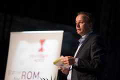 Statssekretær i Helse- og omsorgsdepartementet, Frode Hestnes, introduserer den nye Folkehelseprogrammet på Møteplass Folkehelse på Sentralen i Oslo den 25. april 2017. (Foto: Birgitte Heneide, Frivillighet Norge)
