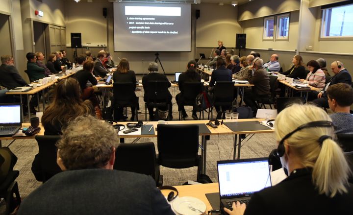 40 delegater og 20 eksperter og observatører deltok i partsmøtet under isbjørnavtalen i Longyearbyen. Foto: Miljødirektoratet.