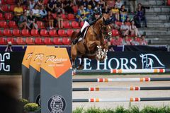 Victoria Gulliksen og Equine America Papa Roach er klare for den avgjørende finalerunden under World Cup i Omaha, USA. (Foto: Norges Rytterforbund)