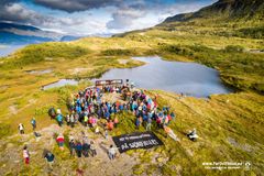 markering mot planene om landets største vindindustriområde, Sjonfjellet, sept 2019. Foto: Hans Petter Sørensen