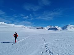 Hytte-til-hytte-tur i Rondane er populært i påsken. FOTO: Ingvild Lundberg Bakke
