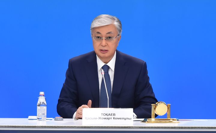 Kasakhstans president Kassym-Jomart Tokayev