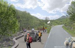 Sluppen, Aurlandsfjellet. Illustrasjon og Landskapsarkitekt: Østengen og Bergo AS.
