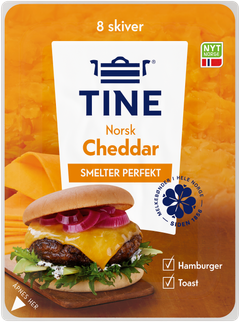 TINE Norsk Cheddar Skivet Burgerost
