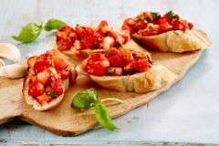 Bruschetta med jordbær; det er godt, det.