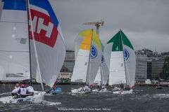Regattabanen i Oslo havnebasseng bød på friske forhold begge dager under seilsportsligaen, [Foto: Trond R. Teigen]