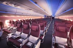 Qatar Airways will use their brand-new Airbus A350-900 between Doha and Avinor Oslo Airport. The first flight with the new aircraft will be on October 29th. Photo: Qatar Airways