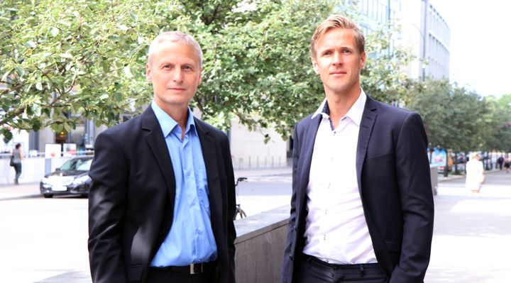 Arne Helme, partner og leder for KPMGs cybertjenester og Vigleik Takle, Vice President og Commercial Manager i Kongsberg Digital.