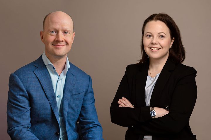 Antti Nivala (grunnlegger og administrerende direktør i M-Files) og Kaisa Kromhof (administrerende direktør i Ment)