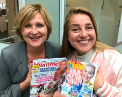 Elisabeth Lund-Andersen, redaktør i Hjemmet og Kjersti Moen, redaktør i Norsk Ukeblad.