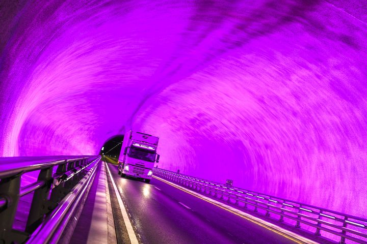 Flere Stavanger-tunneler, deriblant  Ryfast (bildet), skal vaskes de neste ukene. Foto: Bård Asle Nordbø, Statens vegvesen