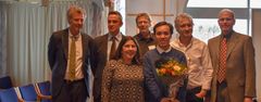 Veiledere og opponenter samlet etter disputasen var over. Veilederne er Tormod Næs og Paula Varela fra Nofima, og Trygve Almøy fra NMBU. Opponentene var Dr. Ciaran Forde (National University of Singapore), Dr. Michael Meyners, (fra Procter & Gamble Service GmbH), prof. Thore Egeland (NMBU). Foto: Nofima