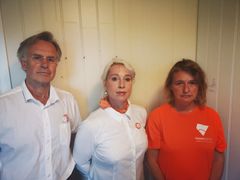 Helsepartiets ledertrio: f.v. lege Erik Hexeberg, leder Lise Askvik og nestleder Lene Haug.