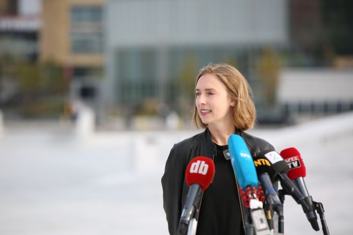 Næringsminister Iselin Nybø (V) vil forlenge kompensasjonsordningen for næringslivet med fire måneder. Bildet er tatt ved operaen, september 2020.