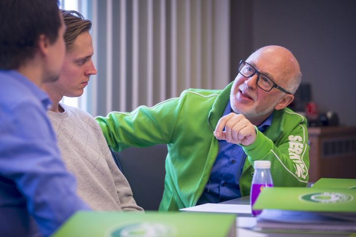 Trainee hos KIWIskolen, Erlend og opplæringssjef i KIWI og leder av KIWIskolen, Jon Buxrud