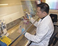 Cuong Khuu har forsket på hvordan mikroRNA-molekyler påvirker kreftceller sammenlignet med normale celler i sitt doktorgradsprosjekt ved Institutt for oral biologi. Foto: Per Gran, OD/UiO.