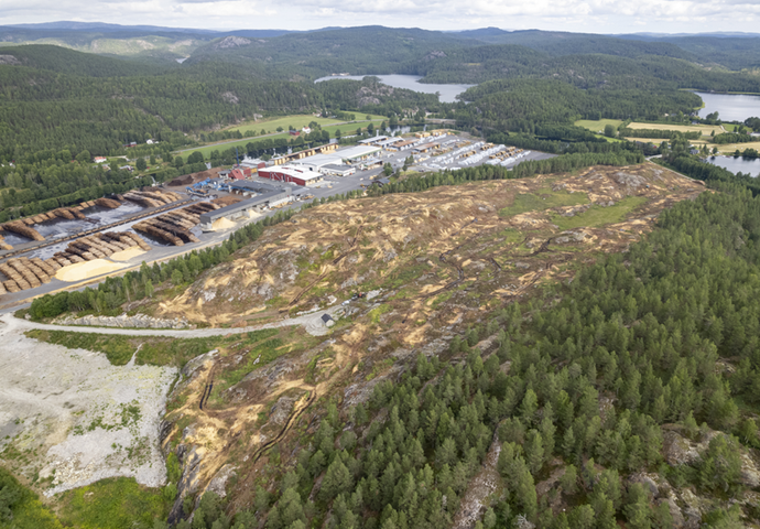 Biozin skal bygge produksjonsanlegget i Åmli i Agder. Foto: Biozin