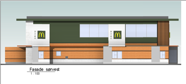 Skisse på McDonald's Svinesundsparken