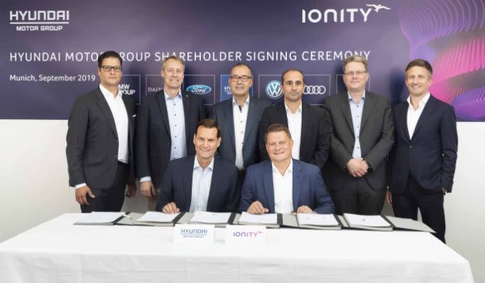 Kia og Hyundai har investert i IONITY og går inn som partner på lik linje med BMW Group, Daimler AG, Ford Motor Company, og Porsche AG.