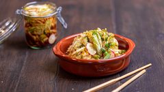 Kimchi - en koriansk salatvariant - som smaker spennende som tilbehør.