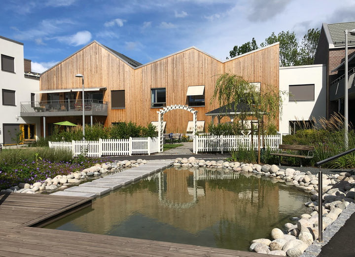Carpe Diem demenslandsby er en av finalistene til Statens pris for byggkvalitet. Byggherre er Bærum kommune. Arkitekt for prosjektet er Nordic - Office of Architecture. Foto: DiBK