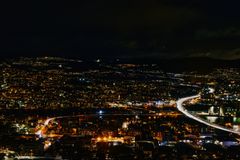 Kveldsbilde fra Drammen.