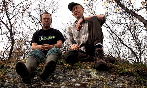 Forskningsrådets pris for fremragende forskning tildeles i år Nigel Gilles Yoccoz (t.v.) og Rolf Ims ved Institutt for arktisk og marin biologi ved Norges arktiske universitet i Tromsø.