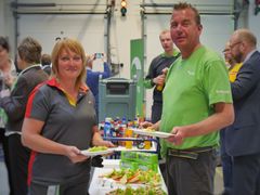 Heidi Lorentzen og Roger Kristensen gleder seg over å jobbe i den nye terminalen.