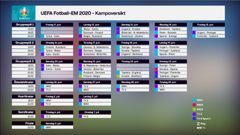 Kampoversikt for fotball-EM på TV 2 og NRK-kanalene.