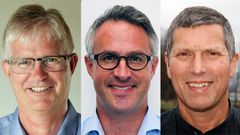 Fra venstre: Helge S. Gaard, Bård Mæland og Ivar Braut.