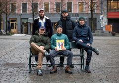 Øverst fra venstre: Steffen Olsen, Erland Banggren, nederst fra venstre: Christian Bielke, Magnus Nyløkken, Eivind Eidslott. FOTO: DNT